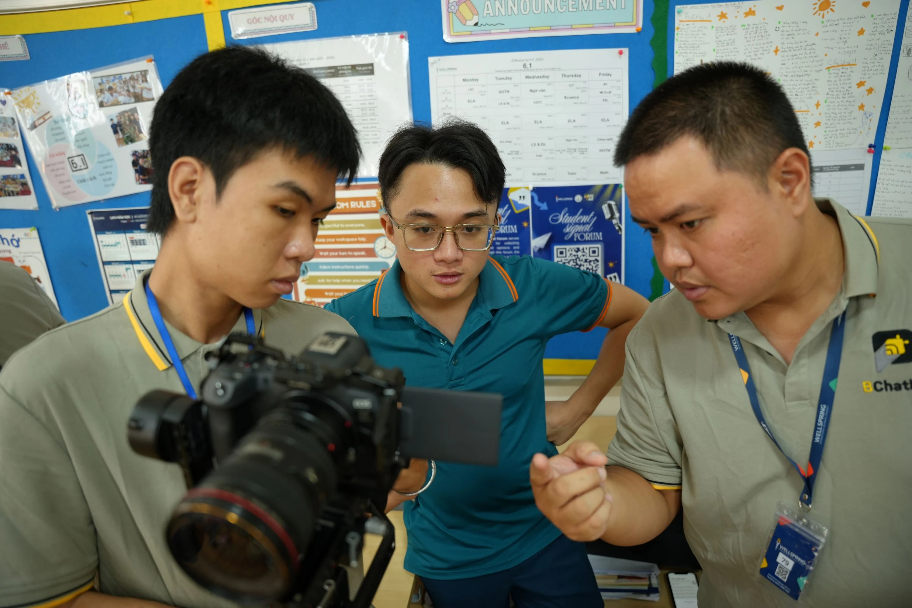 Behind the scenes
